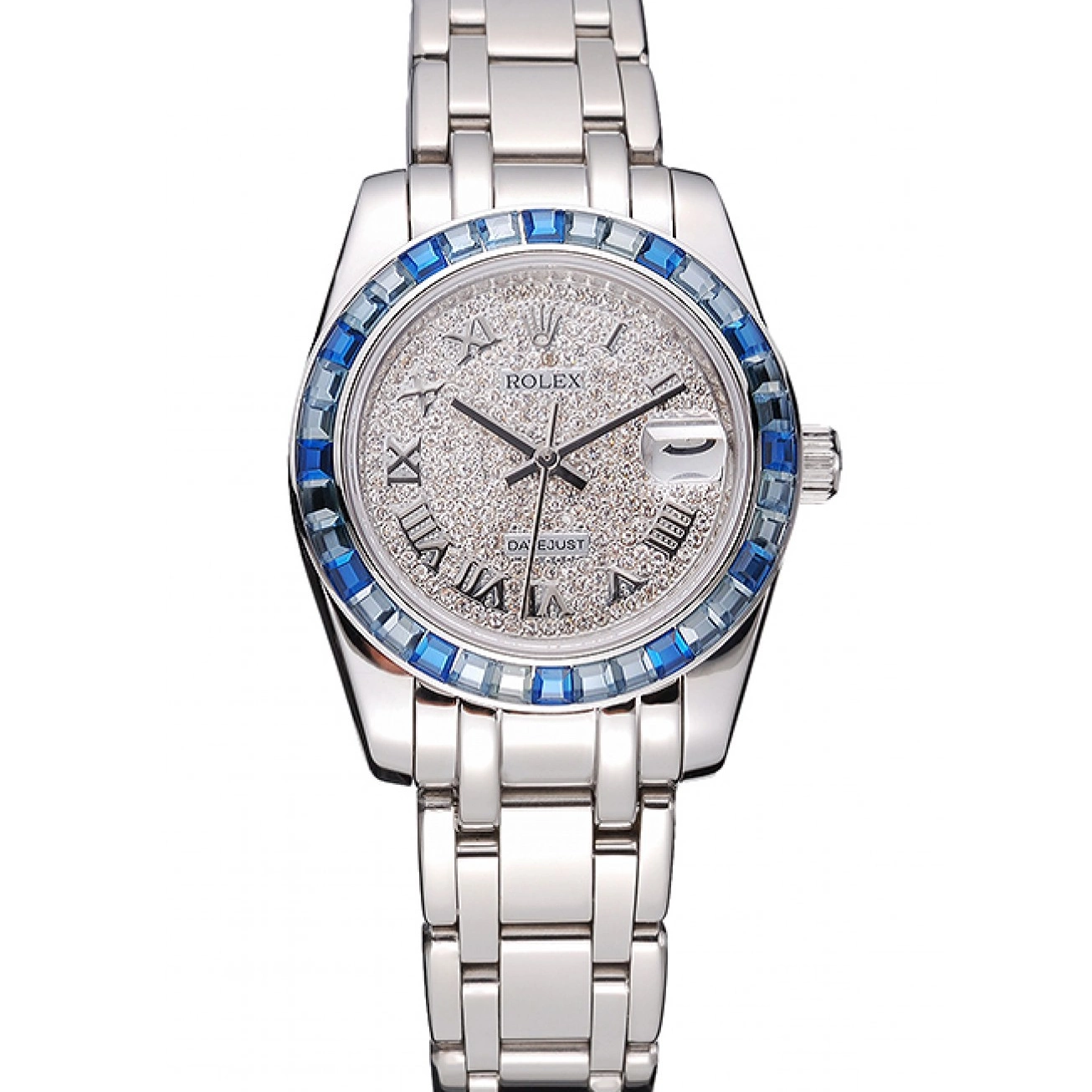 Good Copy Rolex Watches Case Dial Blue And Bracelet Rolex Jewels 622834 Datejust Stainless Bezel Diamond Steel 0711